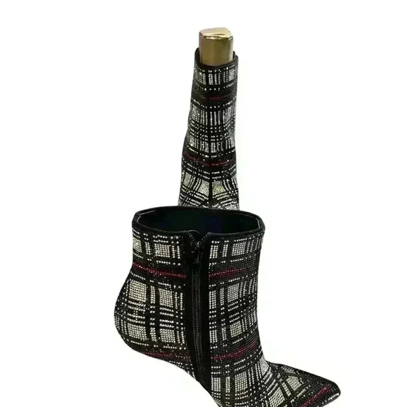 INC Womens Reisa4 Rhinestone Plaid Booties Shoes 5 M International Concepts - Picture 2 of 9